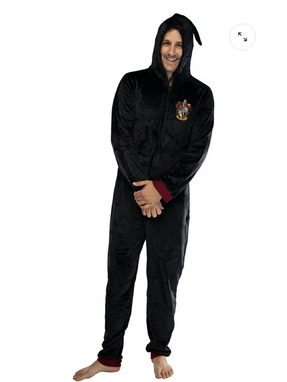 Harry Potter Gryffindor Fleece Pajama Onesie Unisex Size Small/Medium